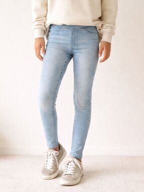 SO Girls 14 High Rise Light Wash Jeggings Stretch Skinny Denim Jeans